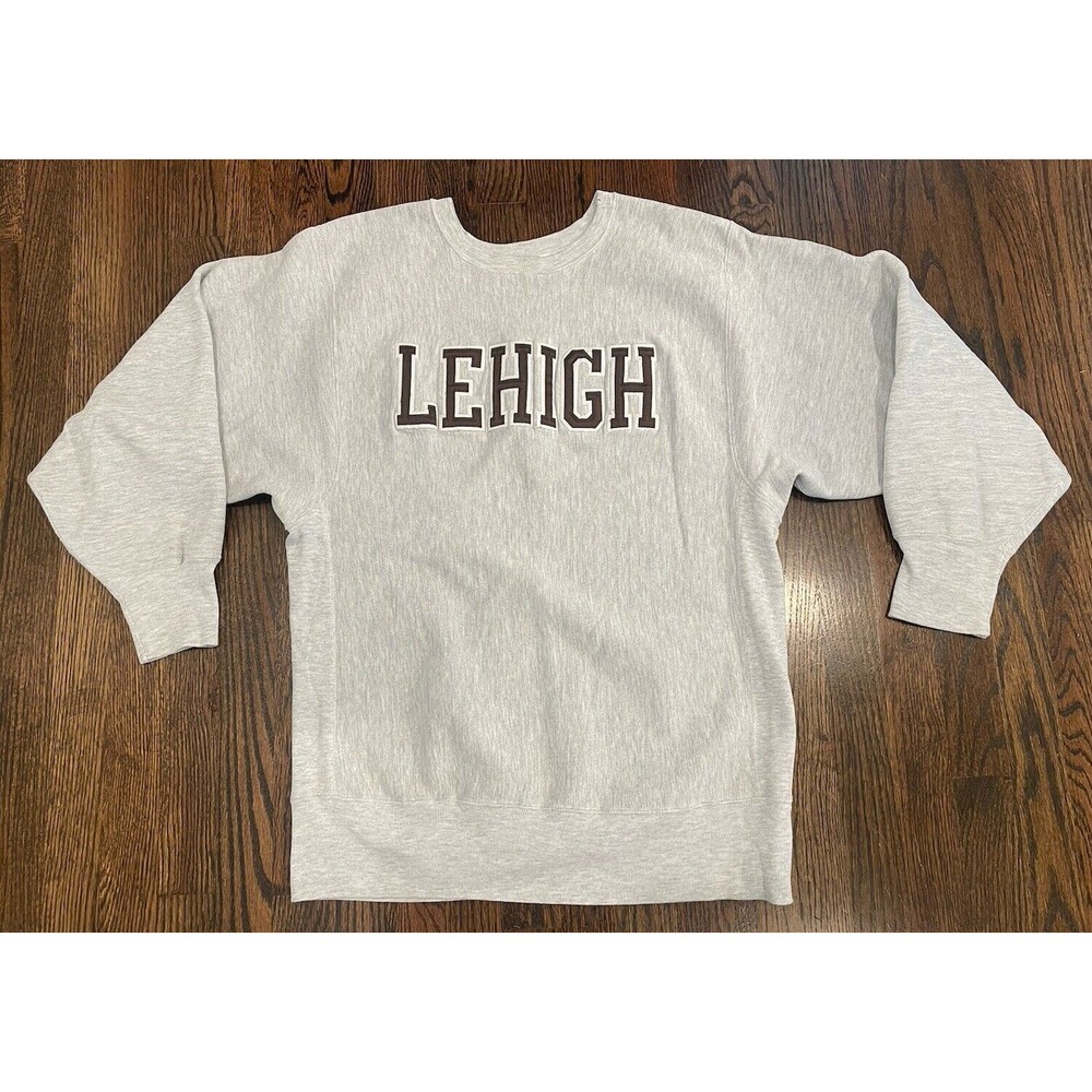 Vintage Lehigh University Sweatshirt Men's Gray XL XLarge Champion Reverse Weave